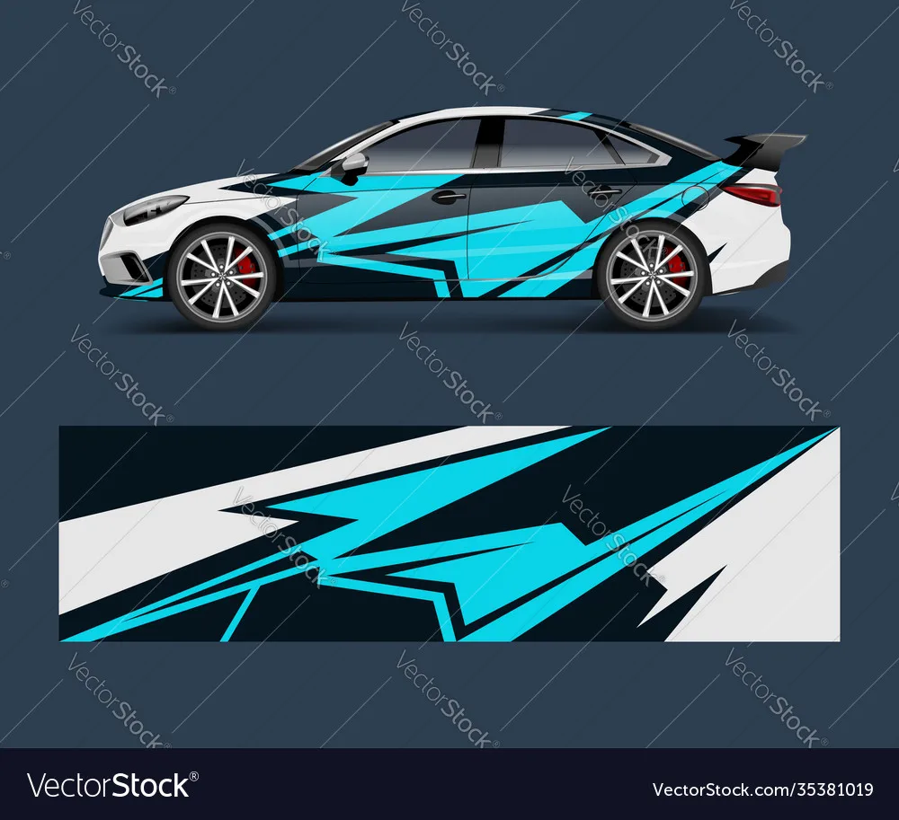 

Lightning Car Decal Car Graphic Decal Full Body Racing Vinyl Wrap Car Full Wrap Sticker Decorative Length 400cm Width 100cm