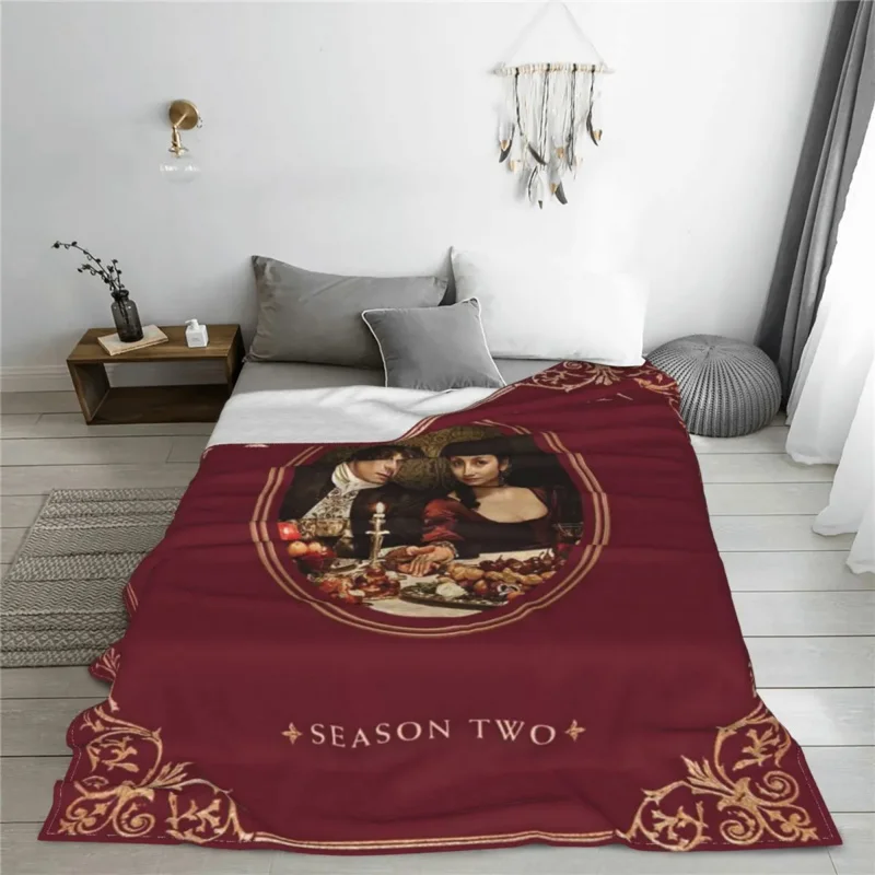 

Outlander Romantic Story Blankets Coral Fleece Plush Spring/Autumn Lightweight Thin Throw Blankets for Home Travel Bedspread