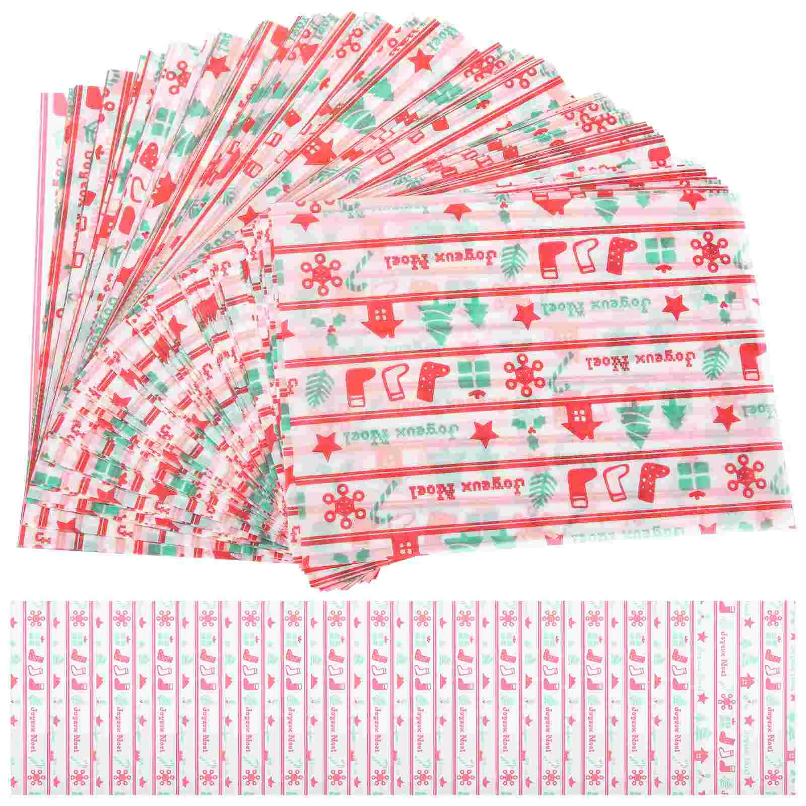 

500 Sheets Christmas Wrapping Paper Nougat Wrappers Candy Packing Cute Xmas Cookie Sweets