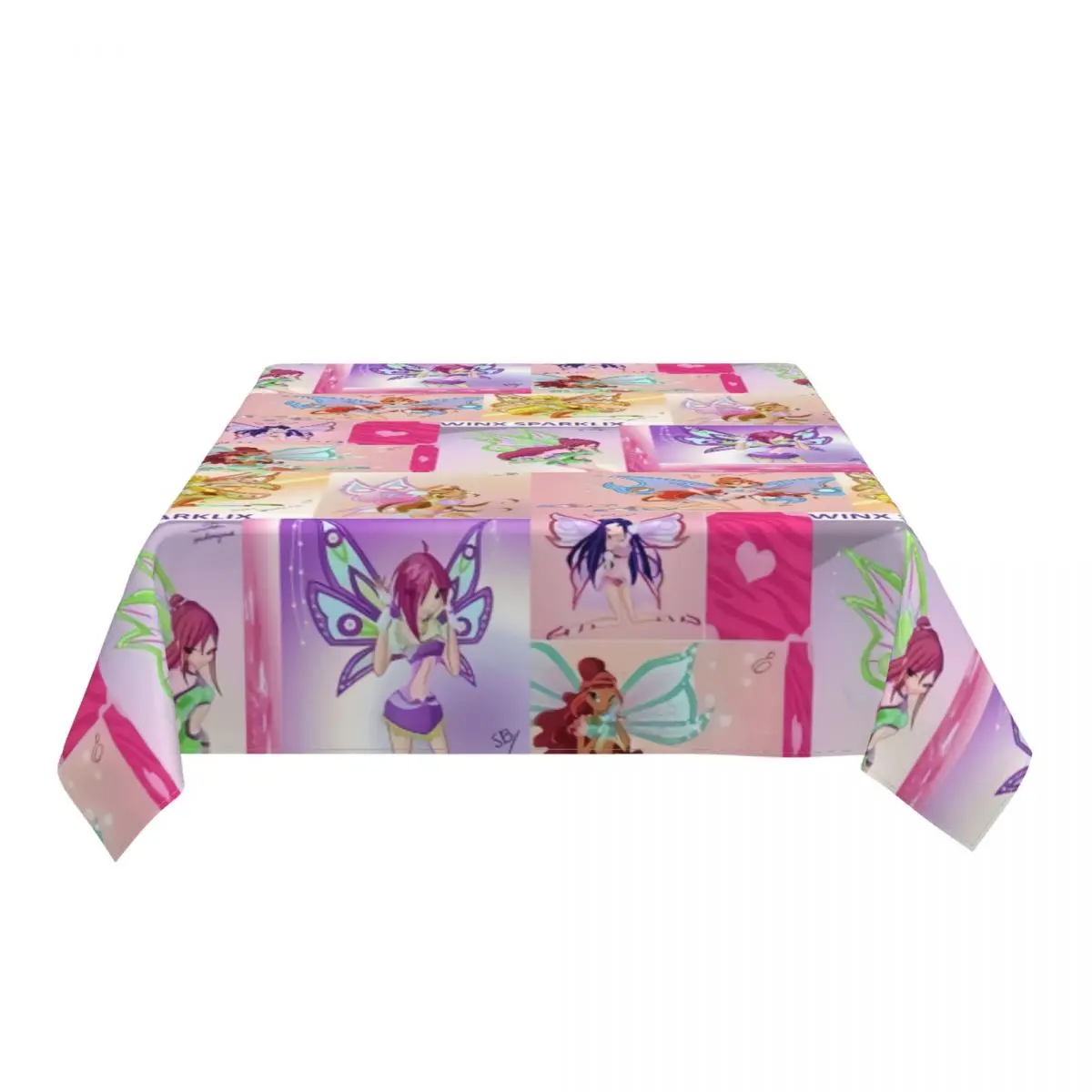 Прямоугольный маслонепроницаемый чехол для стола из мультфильма Disney Винкс