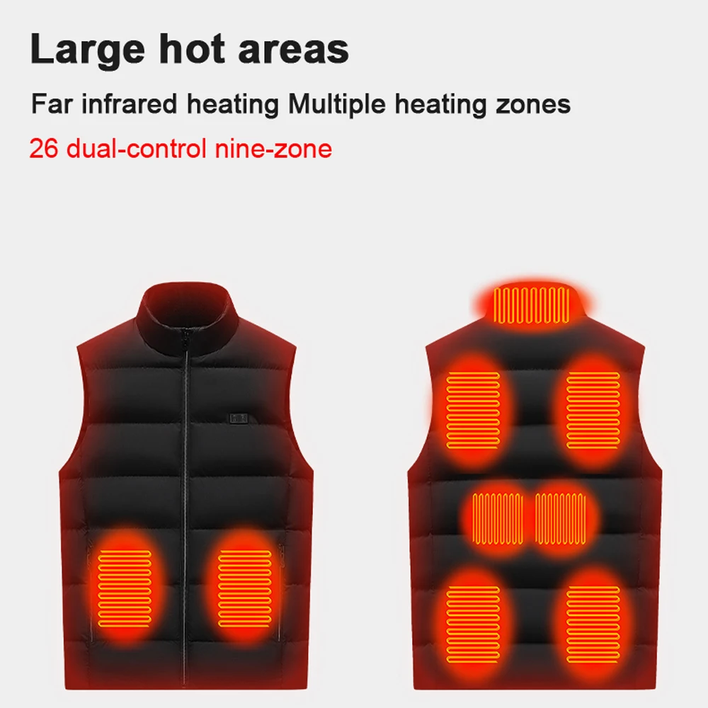

Outdoor USB Heating Vest Warming Vest Winter Flexible Electric Thermal Clothing Fishing Hiking Warm Clothes
