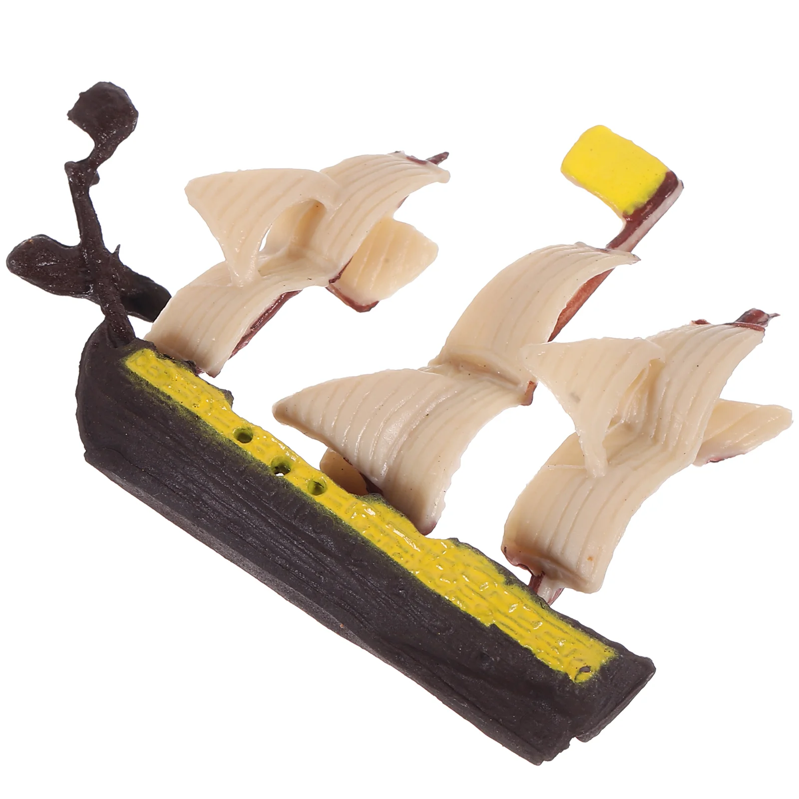 

Models House Mini Sailboat Decoration Vintage Miniature Plastic Office Ornament