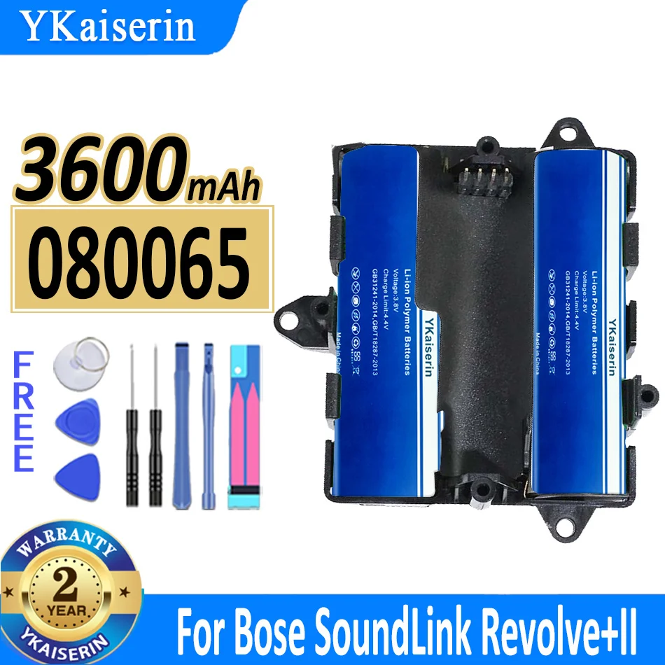

3600mAh YKaiserin Battery 080065 For Bose SoundLink Revolve+ II 2 080061 829049-0210 Bateria