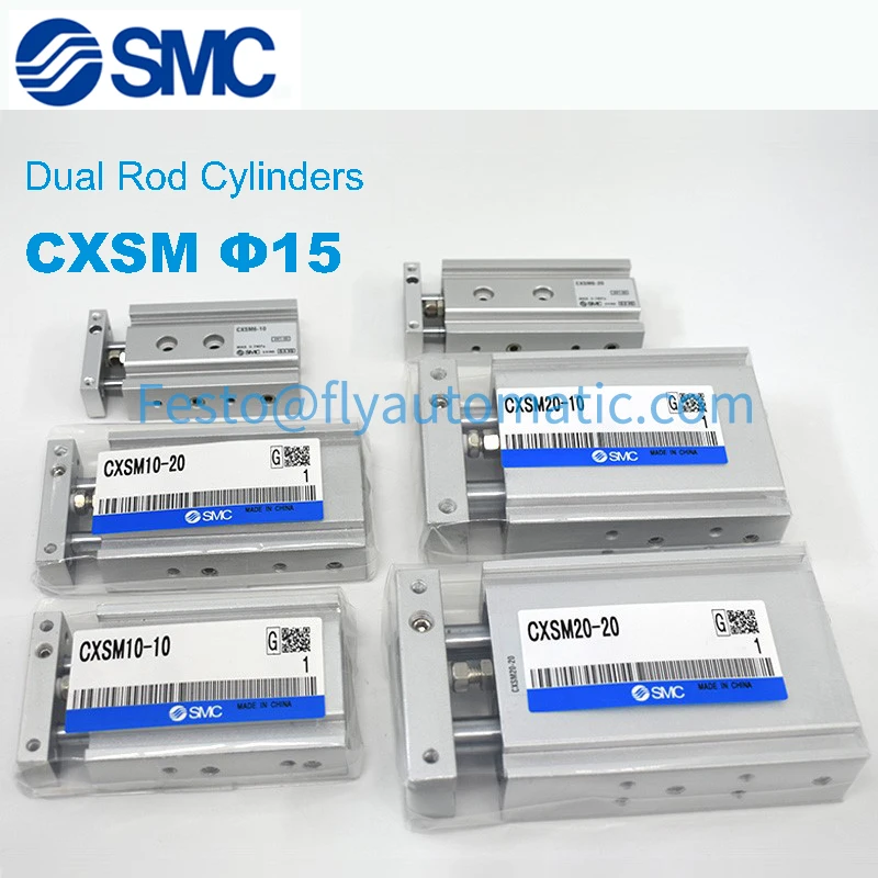 

SMC CXSM15 Bore Size 15mm Dual Rod Cylinders CXSM15-10-20-30-40-50-100-125-150-200