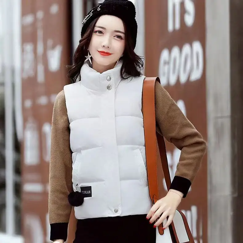 2023 autumn and winter cotton vest Korean version thickened cotton suit vest coat vest clip enlarge