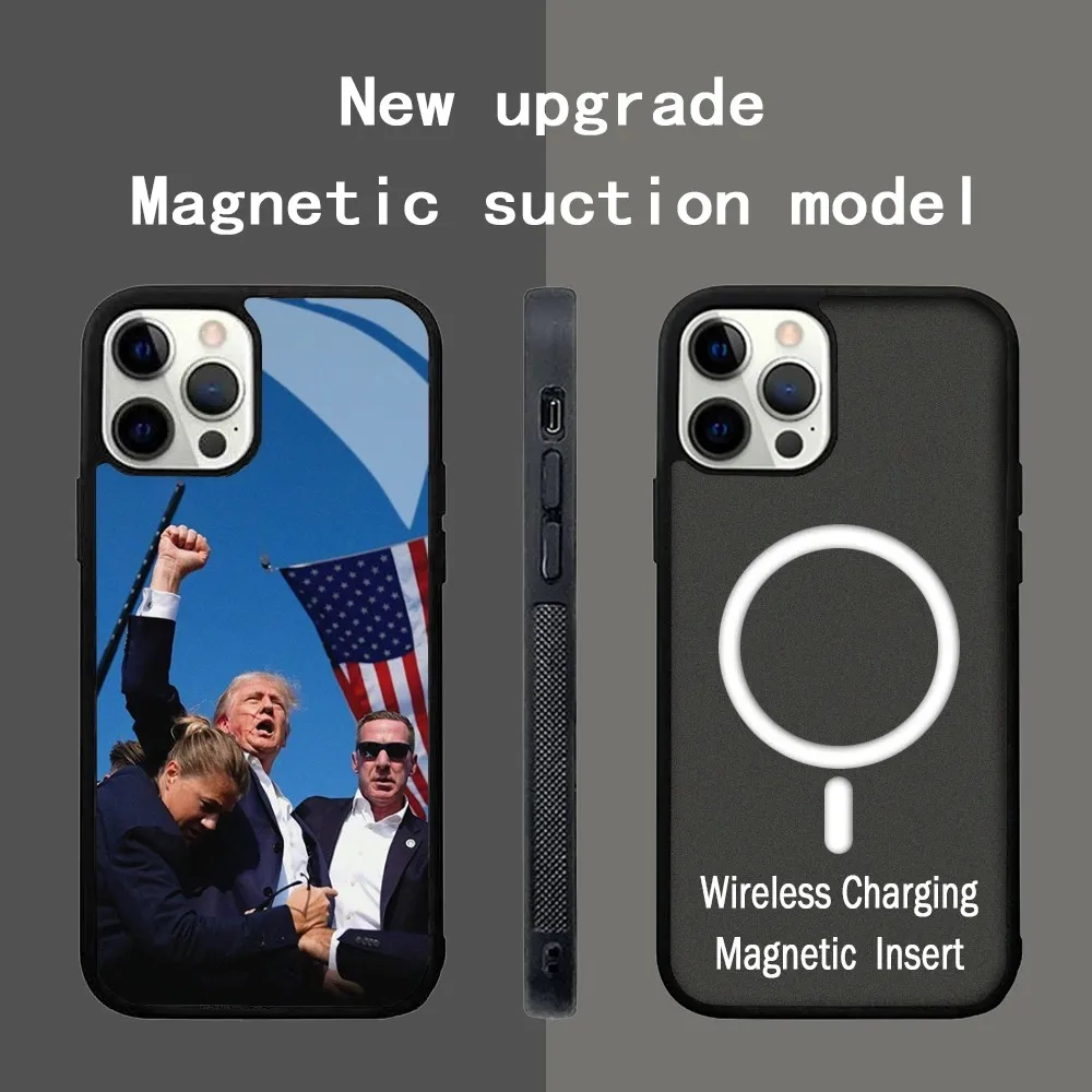 Чехол для телефона Donald Trump2024 iPhone 15 14 13 Pro Max 11 12 Mini Alex Mirror Magsafe чехол беспроводной