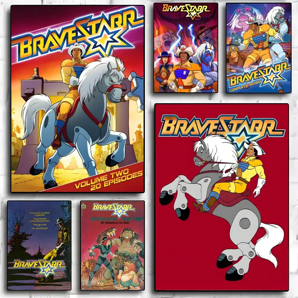 Фото Постер с изображением аниме B-BraveStarr, многофункциональное настенное искусство для гостиной, спальни, офиса, прихожей, бара, декор, идея для подарка №1