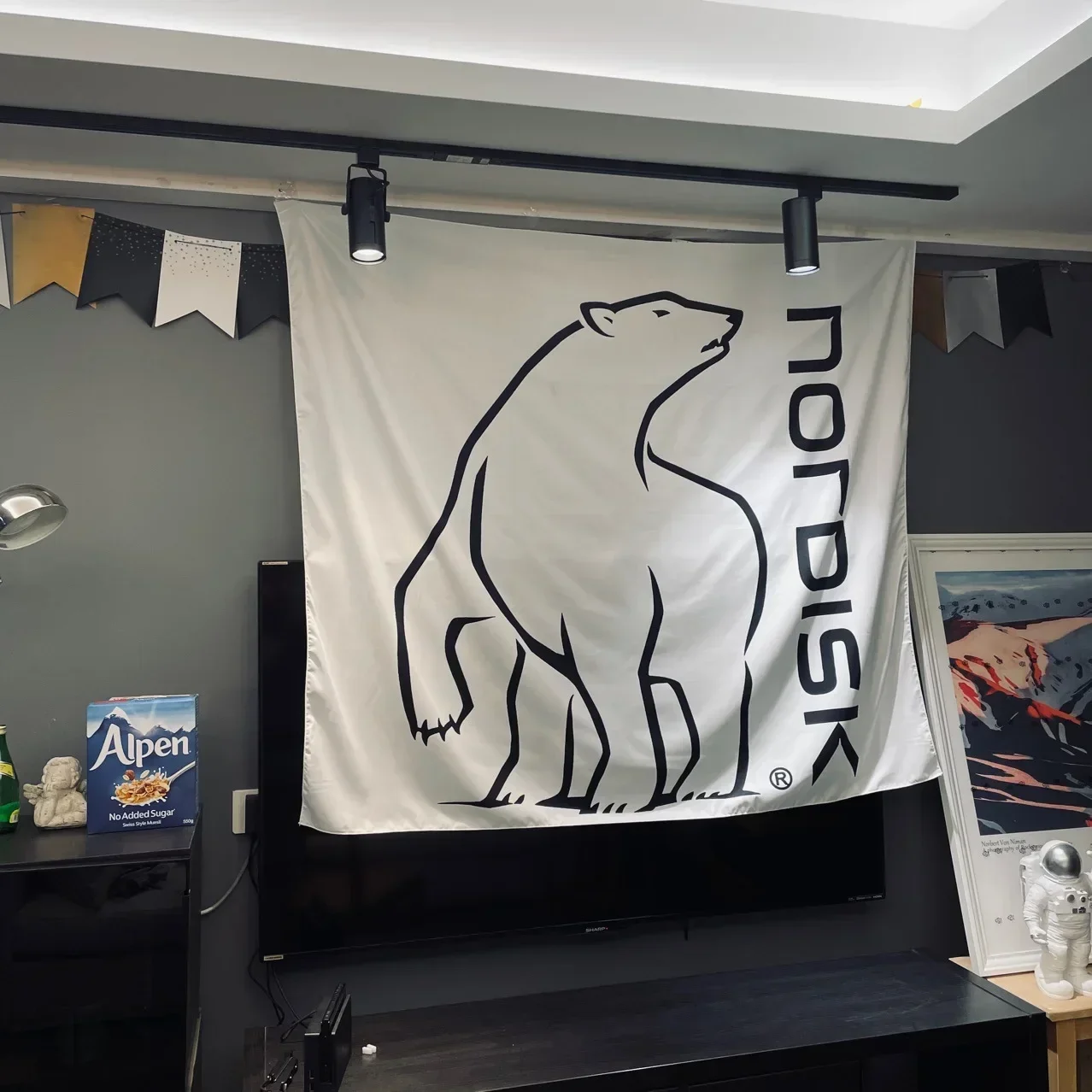 Домашний декор настенная подвеска белый медведь принт домашний гостиная