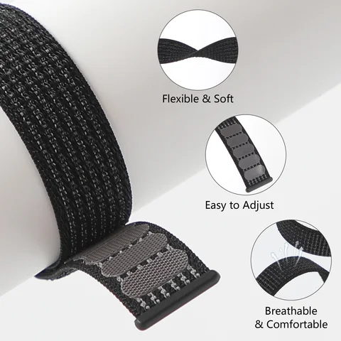 Нейлоновый ремешок CRESTED для Samsung Galaxy Watch, Huawei Watch