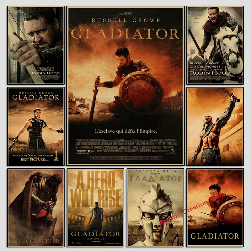 

Gladiator Classic Movie Retro Print Art Canvas Poster For Living Room Decoration Home Wall Picture