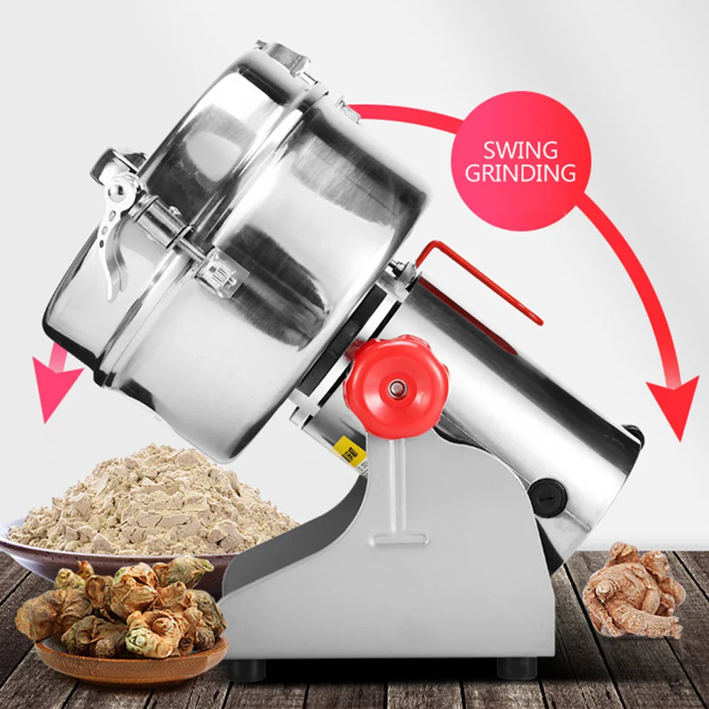 2500 г дробилка для порошка из нержавеющей стали электрическая мельница зерна