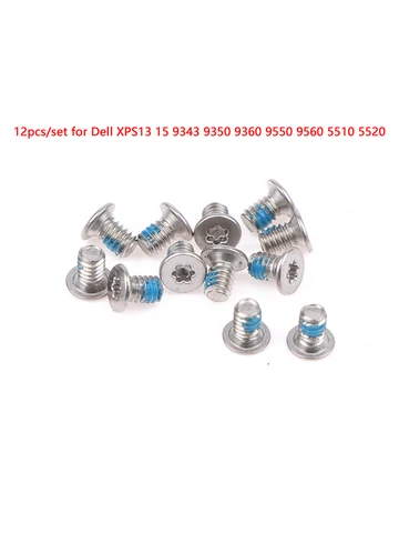 Набор винтов для нижней части корпуса ноутбука, 12 шт., для Dell XPS13 15 9343 9350 9360 9550 9560 5510 5520 9365 для нижней части корпуса ноутбука
