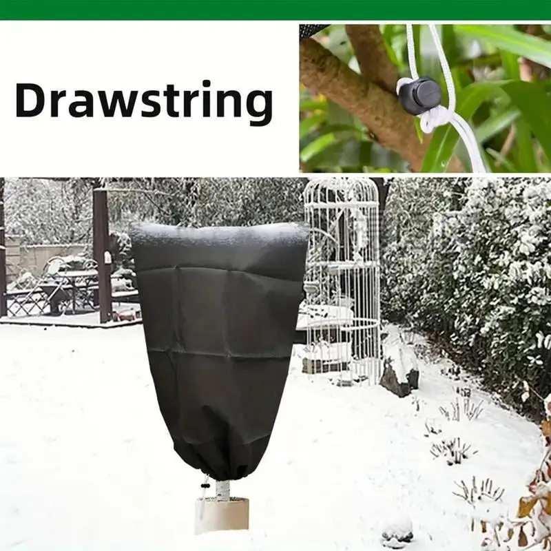 4 шт. зимние защитные сумки для растений защитный чехол на шнурке прочные