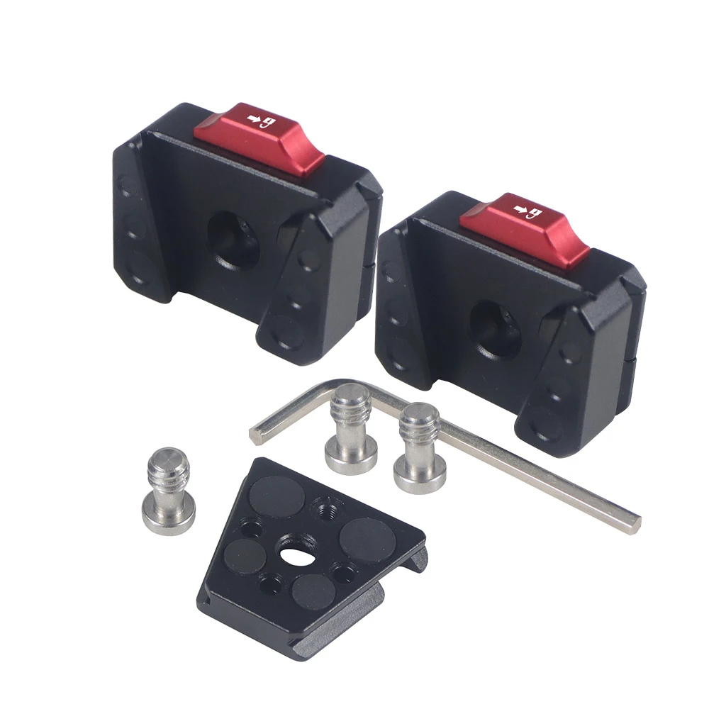 

Monitor Quick Release Clamp Plate V Mount 1/4inch Screw Monitor Fixed Bracket for SLR Camera Tripod Ball Head Monitor LED Light