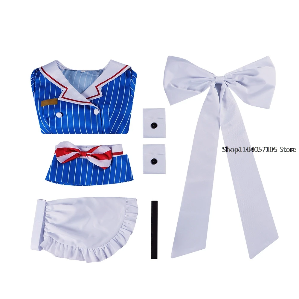 Мику костюмы для косплея аниме униформа-измельчитель женское полосатое платье