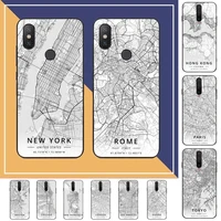 fhnblj london country sketch city map phone case for redmi note 8 7 9 4 6 pro max t x 5a 3 10 lite pro