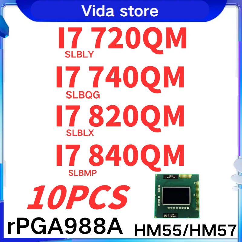 Микросхема Socket G1 PGA988A 10PCS I7-720QM I7-740QM I7-820QM I7-840QM