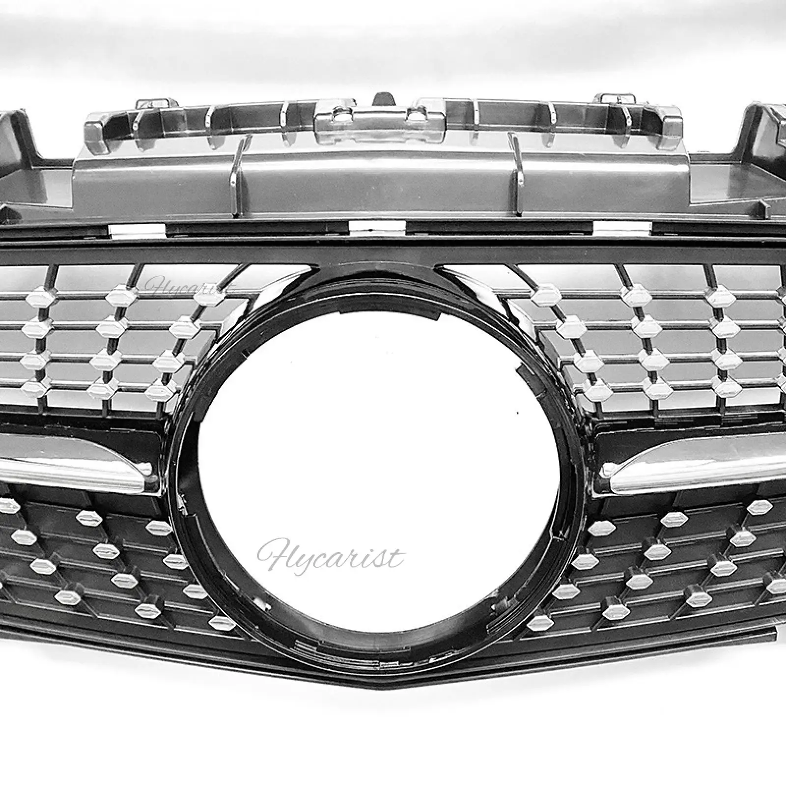 Для Benz R172 SLK Class 200 SLK300 2-х шт. передняя верхняя и нижняя решетка 2012-2015 Blalck Silver