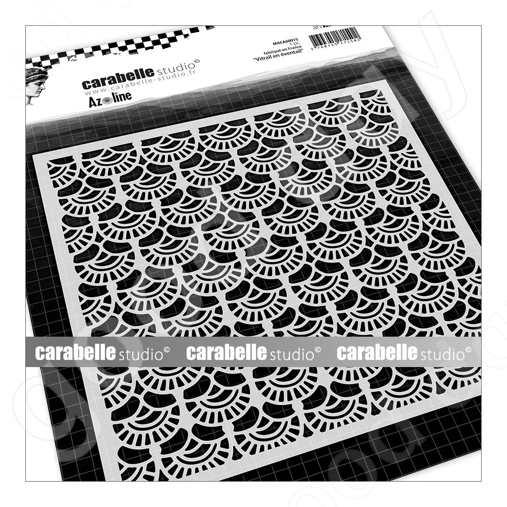 

2023 New Fan Stained Glass Layered Production Stencil Scrapbook Diary Decoration Embossing Template Diy Greeting Card Handmade