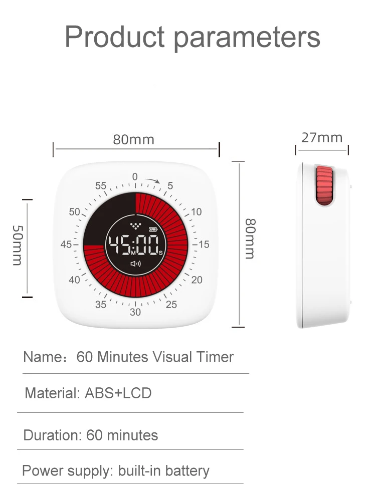 Визуальный таймер механические таймеры обратного отсчета кухонные часы для