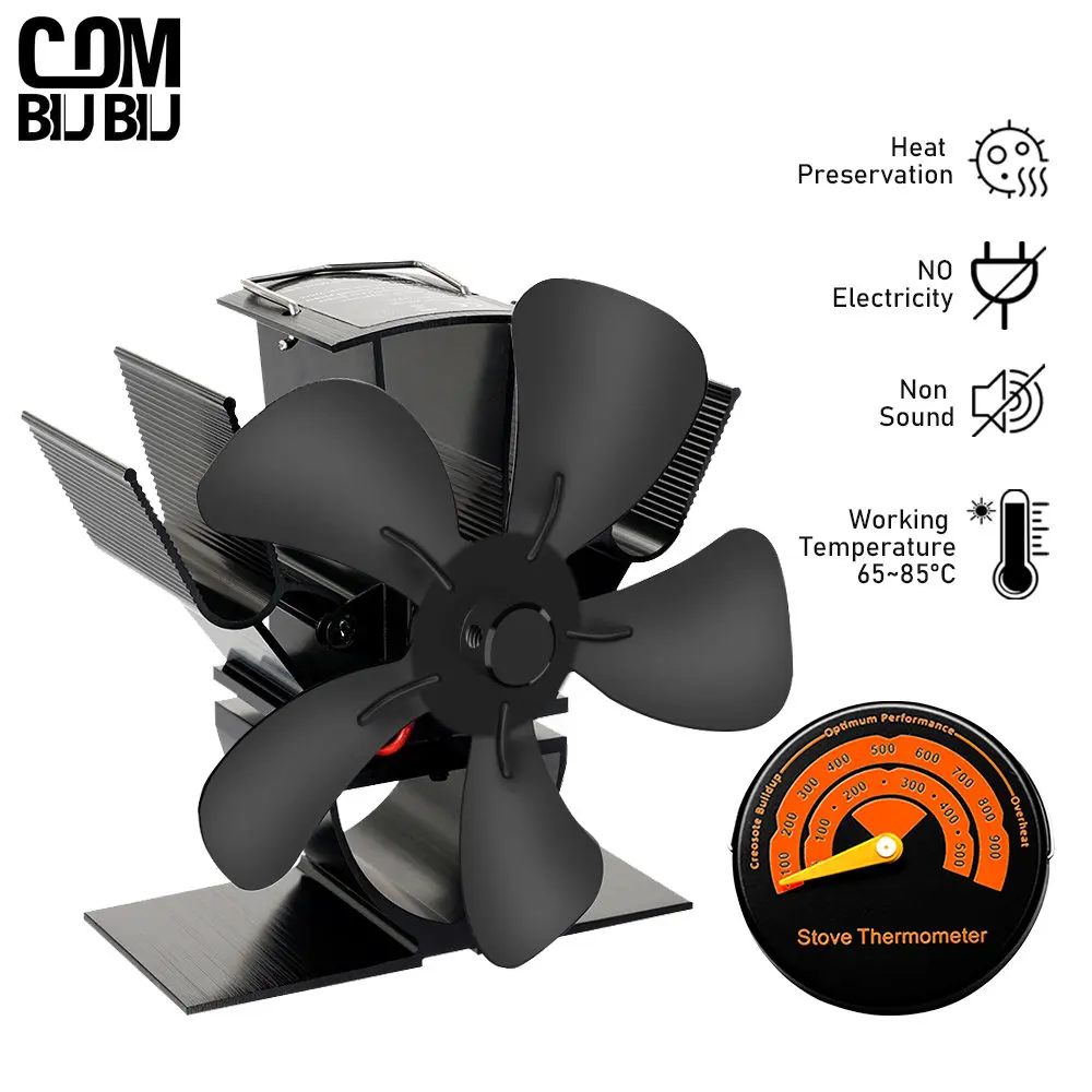Price Mini 5 Blade Fireplace Fan Heat Powered Stove Fan Log Wood Burner Ecofan Quiet Home Fireplace Fan Efficient Heat Distribution