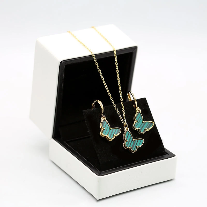 

2 шт./компл. модные двусторонние серьги-обручи с бабочками, 6 цветов