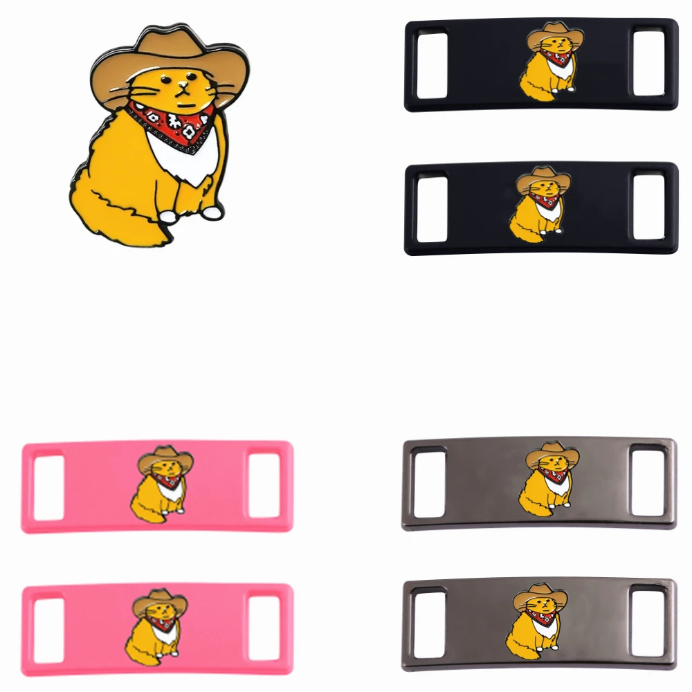 

Western cowboy orange cat samurai Shoelace Buckle Metal laces AF1 Shoe buckle Accessorie Lace Lock DIY Sneaker Metal Lace Buckle