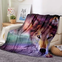 hot wolf 3d print animal throw blanket scenery winter spring flannel blanket for beds home textiles luxury adult kids gift warm