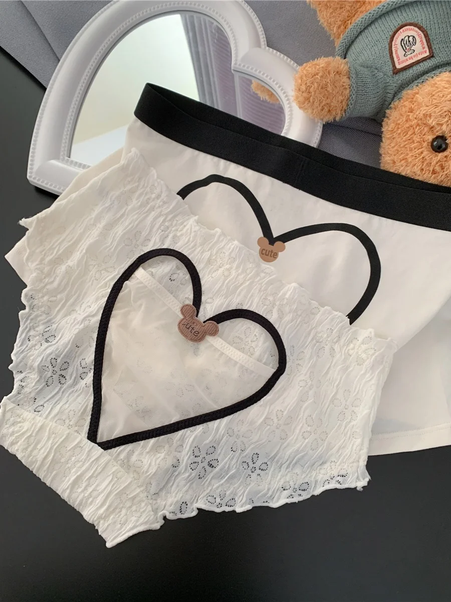 Комплект нижнего белья из чистого хлопка для мужчин и женщин