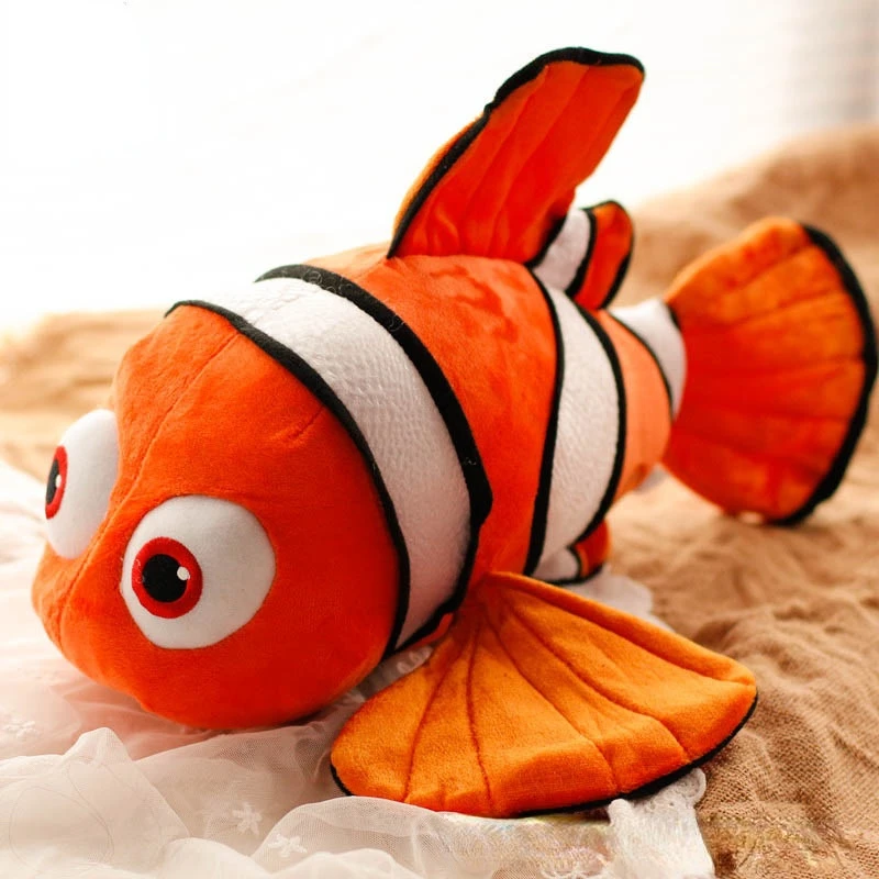 

25cm Clown Fish Plush Toy Doll Golden Fish Pillow Short Plush PP Cotton Filled Household Life Doll