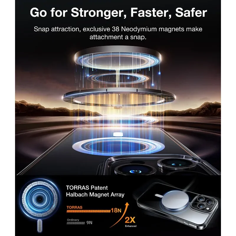 Прозрачный Магнитный чехол для Apple iPhone 15 14 12 13 11 Pro Max Plus Mini XS XR 8 7 SE SE2 с прозрачным