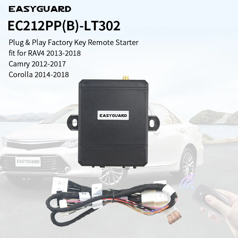 

EASYGUARD LT302 Plug Play дистанционный запуск для Toyota RAV4, Camry, Corolla, Avalon,Levin с заводской кнопкой запуска OEM Auto Gear