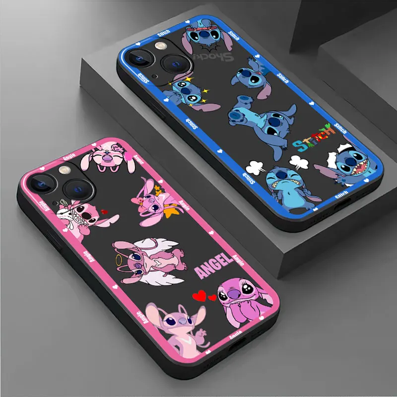 

Angie Stitch is Lover Couple case For iPhone 14 13 12 11 Pro Max 7 8Plus X XR XS Max Phone Soft silicone Cover coque funda Shell