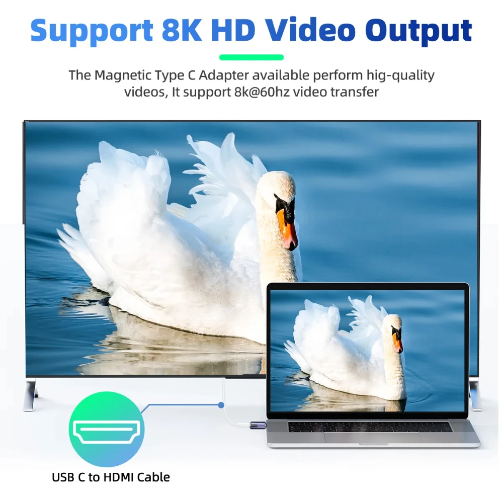Фото Магнитный адаптер USB Type C-Type C, 140 Вт, 40 Гбит/с №3
