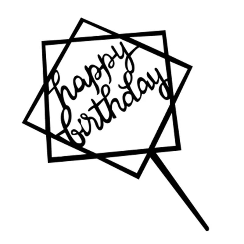 10 шт./компл. акриловая зеркальная Золотая украшение для торта топпер вечеринки в