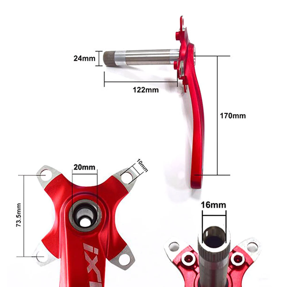 JIANKUN IXF MTB кривошипная система 170 мм 104BCD 32/34/36/38/40/42T велосипедная Звездочка Hollowtech |