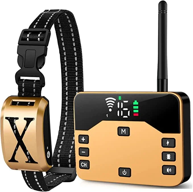 & Training Collar 2 In 1  Shock Vibration Beep For Dog Invis