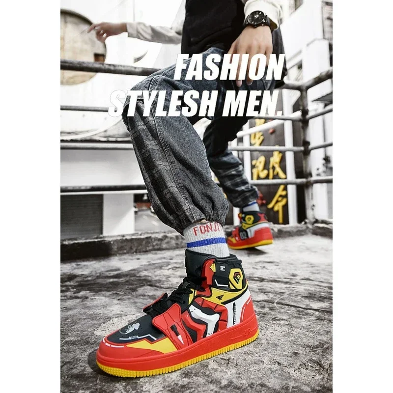 Мужские баскетбольные туфли EVANGELION роскошные модные дышащие кроссовки