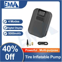 portable digital tire car electrical inflator pump wireless tire inflatable pump with led lamp for car motorcycle bicycle ball