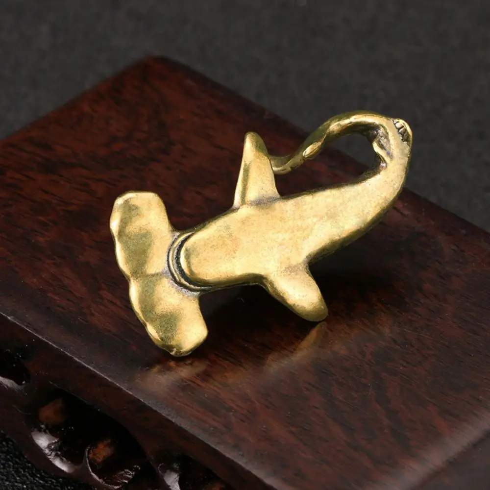 Винтажные латунные фигурки акулы-молот медные изысканные мини-статуи акулы