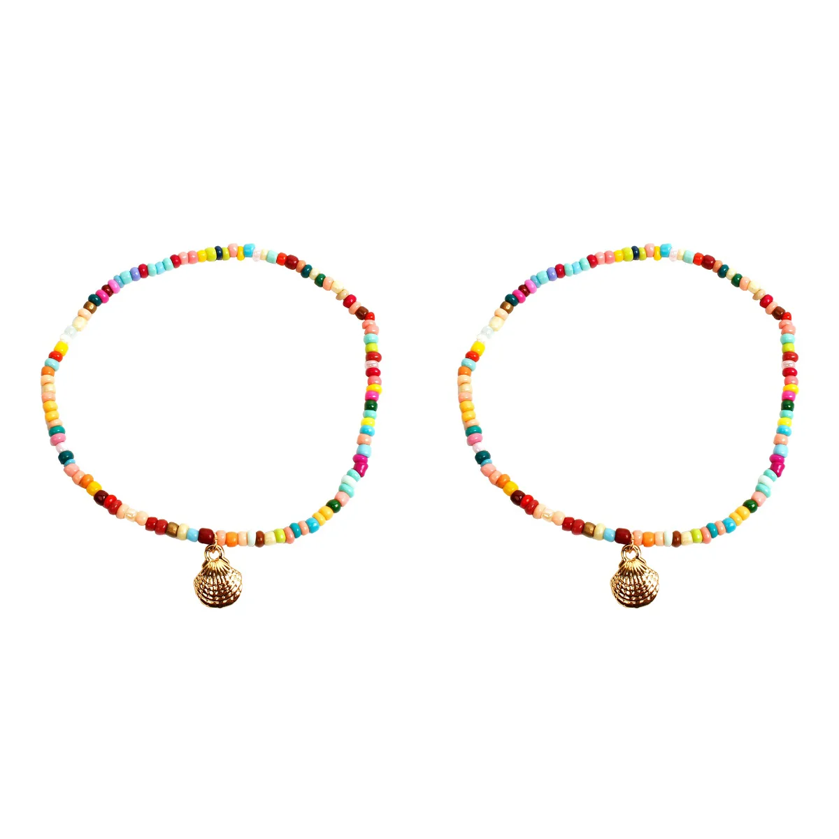 

2x Pendant Charm Anklets Friendship Anklets Summer Beach Ankle Bracelets Rice Beads Anklet Anklet Chain