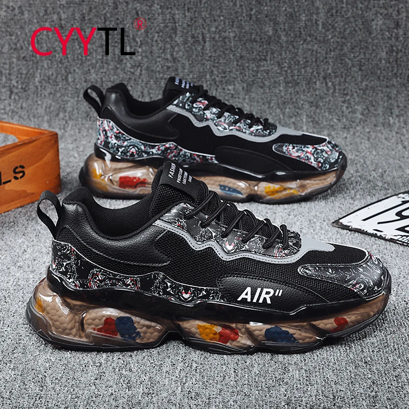 

CYYTL Designer Fashion Men's Running Shoes Breathable Tennis Outdoor Sport Casual Sneakers Mesh Walking Increase Street Trainers