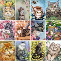 animal cat diy 5d diamond painting full roundsquare drill cross stitch embroidery mosaic picture rhinestone decor home gift