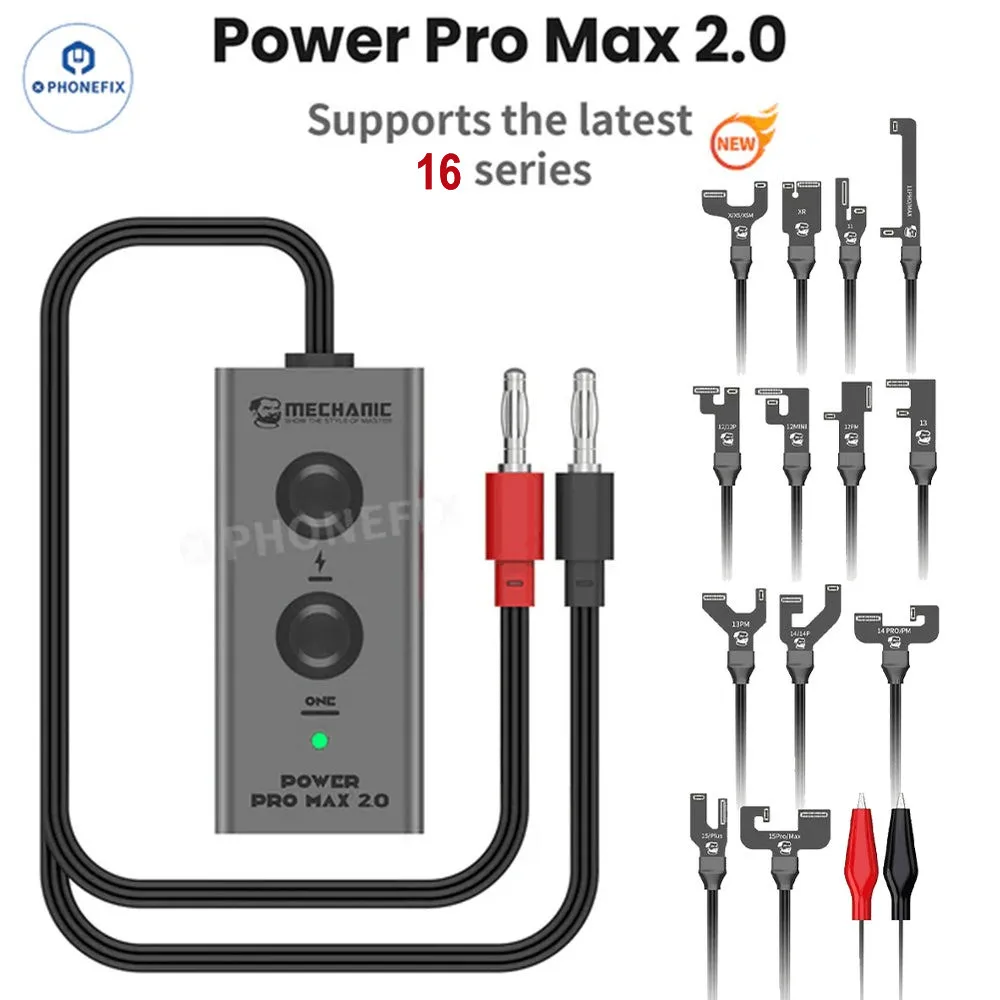 

Механический Power Pro Max 2.0, блок питания, тестовый кабель, вход C-типа с 13 FPC, стартовый кабель с одной кнопкой для iPhone X-16 Pro