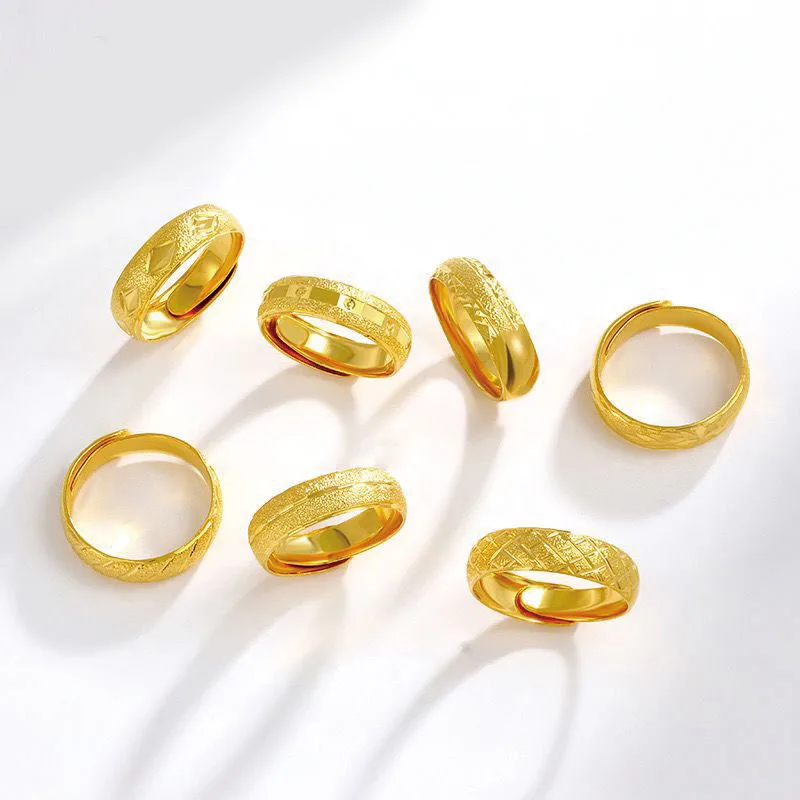 Оптовая цена-классические вырезанные кольца 6 мм без камня для женщин и мужчин