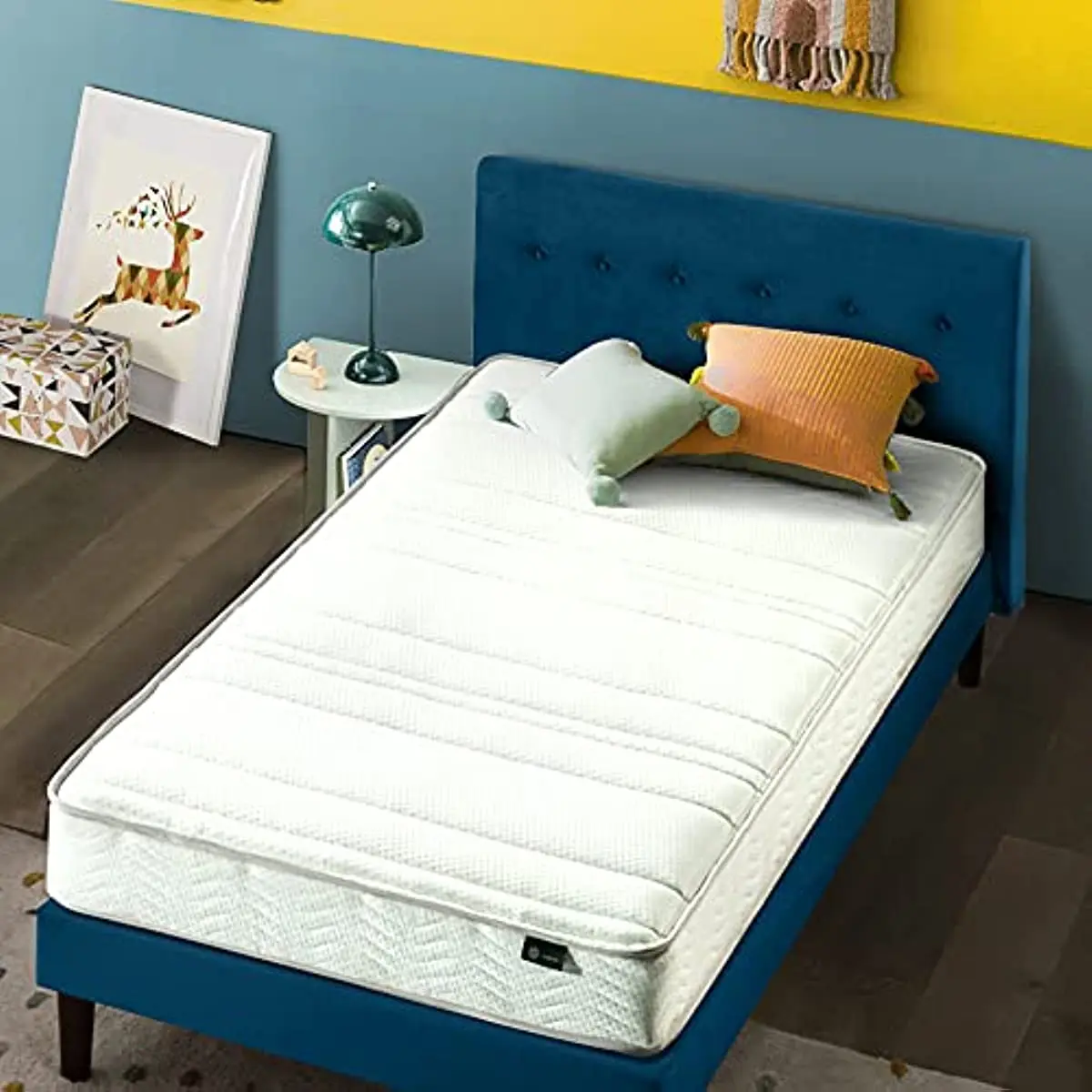 

6 Inch Foam and Spring Mattress / CertiPUR-US Certified Foams / Mattress-in-a-Box, Narrow Twin, off white