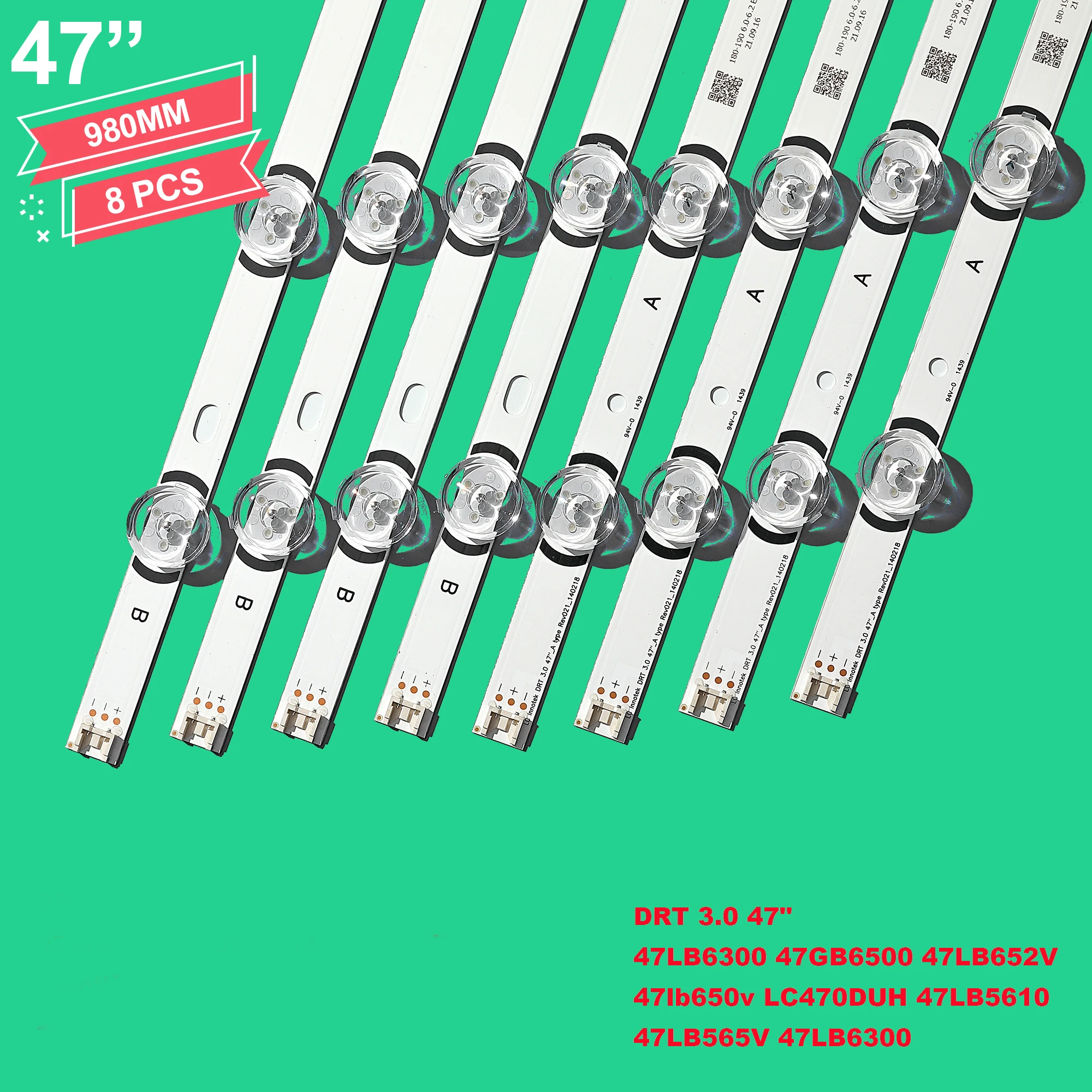 6SET=48PCS 98cm 9leds For LG Led backlight   47 inch TV innotek DRT3.0 47
