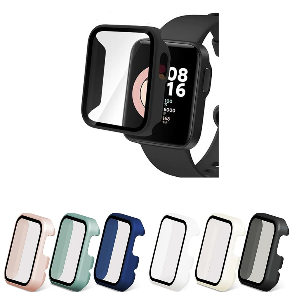 

Hard Full Edge Glass Screen Protector Case Shell Frame For Xiaomi Mi Watch Lite/Redmi Smart Watch Protective Bumper Cover