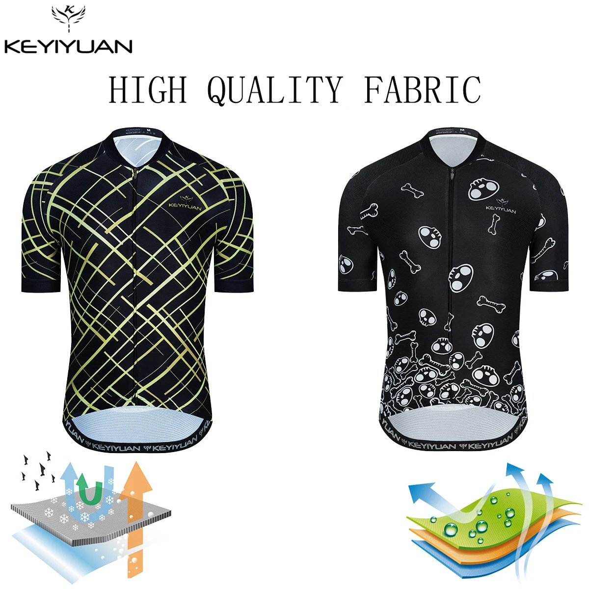 

KEYIYUAN New Men Short Sleeve Cycling Jersey Tops Road Bike Sports Shirt Mountain Bicycle Clothing Camisa Ciclismo Masculino