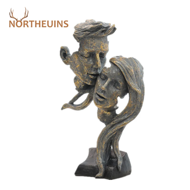 

Винтажная Статуэтка NORTHEUINS из смолы, статуэтка с абстрактной фигуркой для интерьера, дома, гостиной, новогодний Настольный Декор